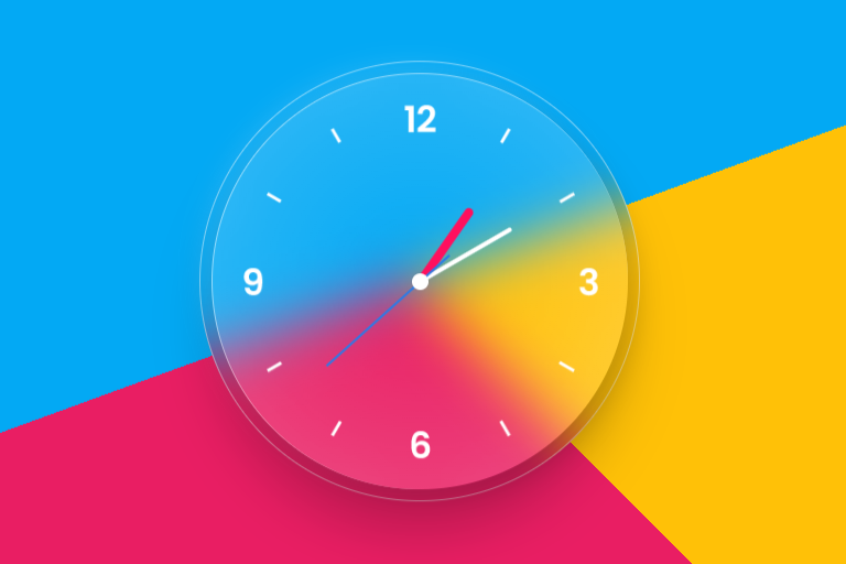 analog clock glass